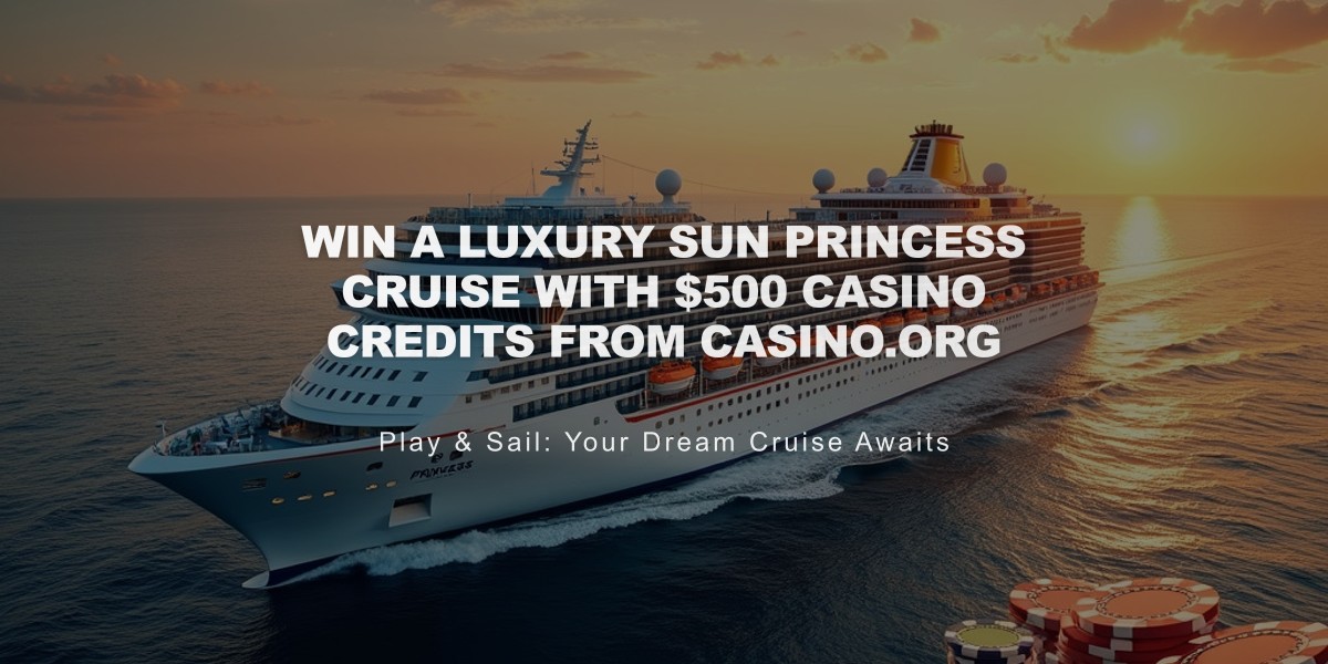 Win a Luxury Sun Princess Cruise With $500 Casino Credits From Casino.org