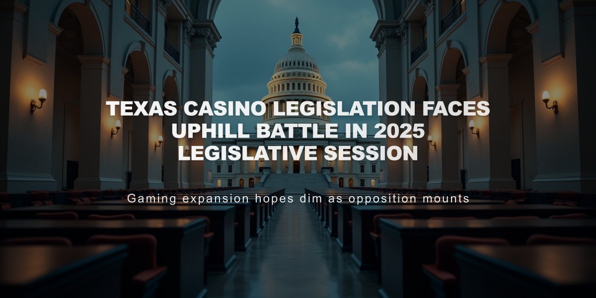 Texas Casino Legislation Faces Uphill Battle in 2025 Legislative Session