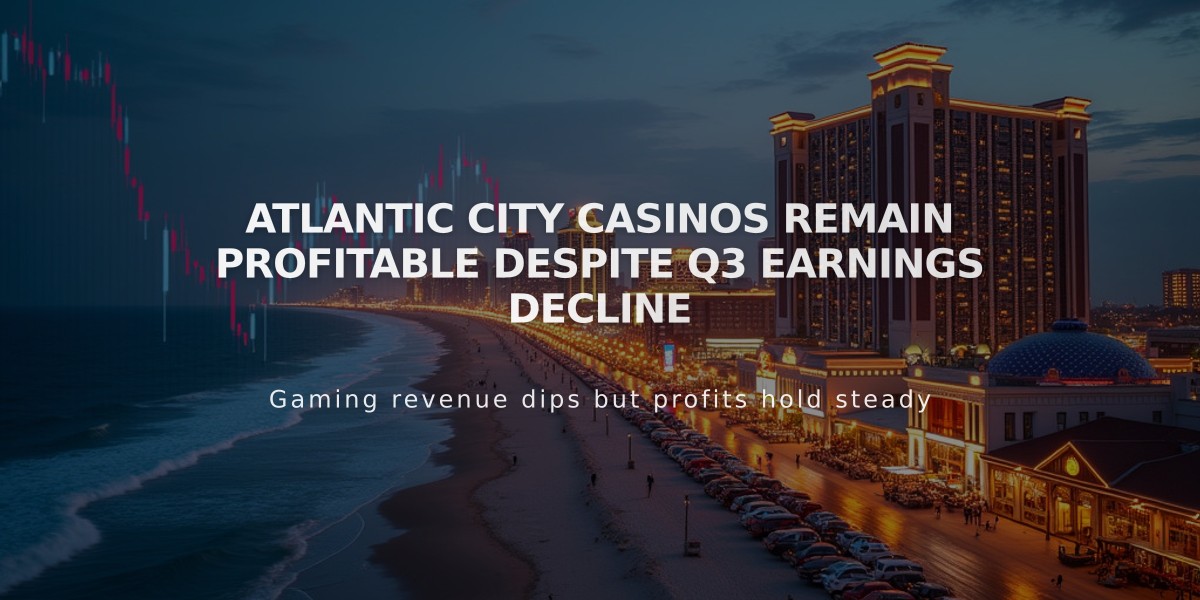 Atlantic City Casinos Remain Profitable Despite Q3 Earnings Decline