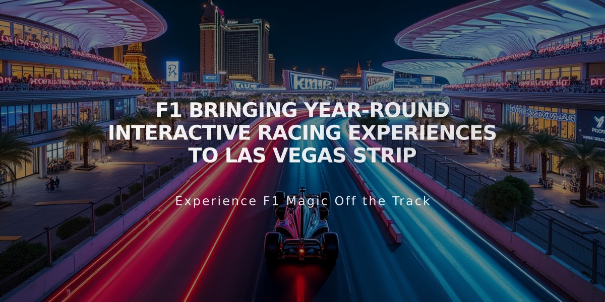 F1 Bringing Year-Round Interactive Racing Experiences to Las Vegas Strip