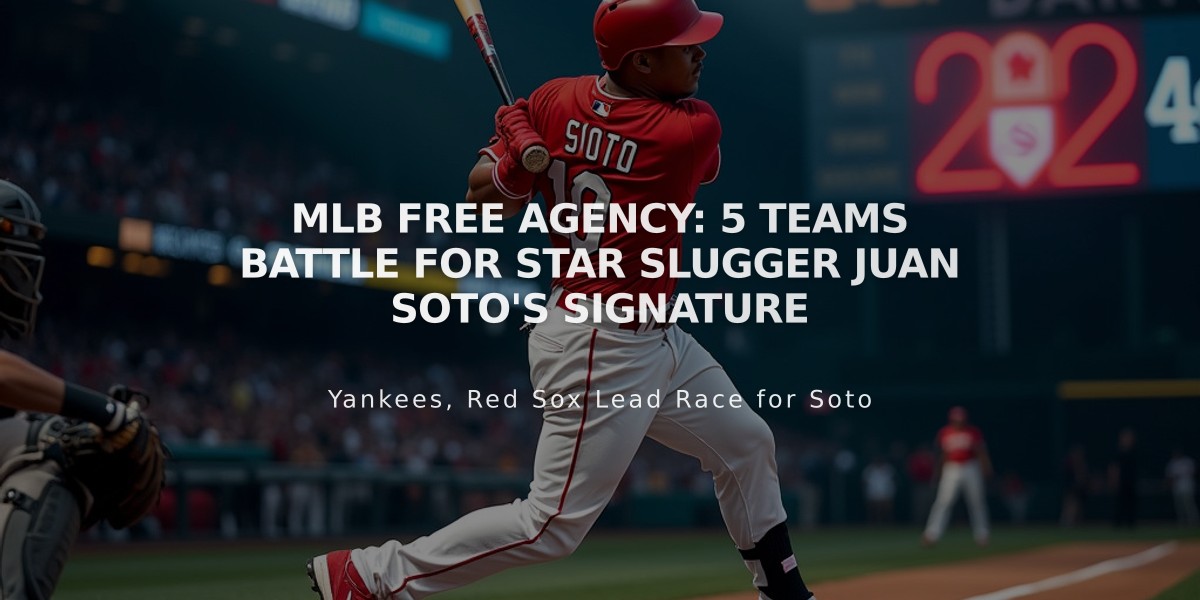 MLB Free Agency: 5 Teams Battle for Star Slugger Juan Soto's Signature