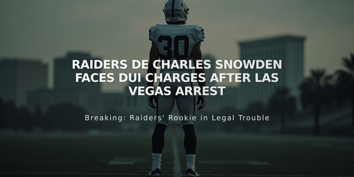 Raiders DE Charles Snowden Faces DUI Charges After Las Vegas Arrest