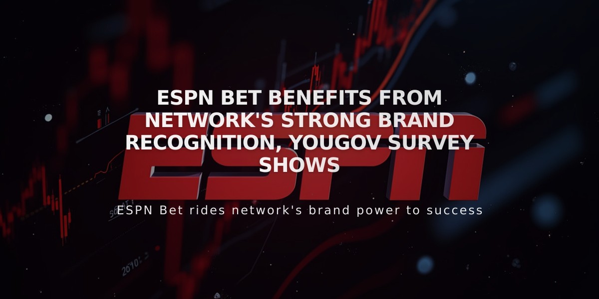 ESPN Bet Benefits from Network's Strong Brand Recognition, YouGov Survey Shows