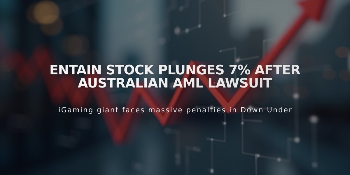 Entain Stock Plunges 7% After Australian AML Lawsuit