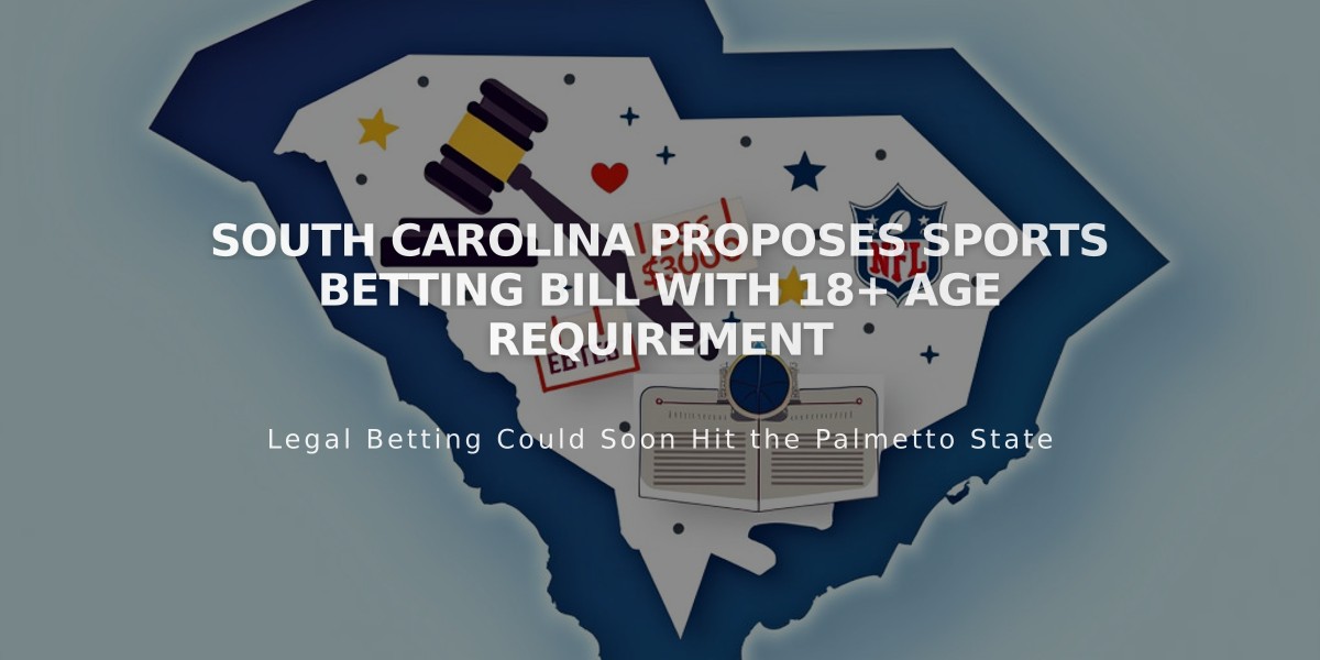 South Carolina Proposes Sports Betting Bill with 18+ Age Requirement