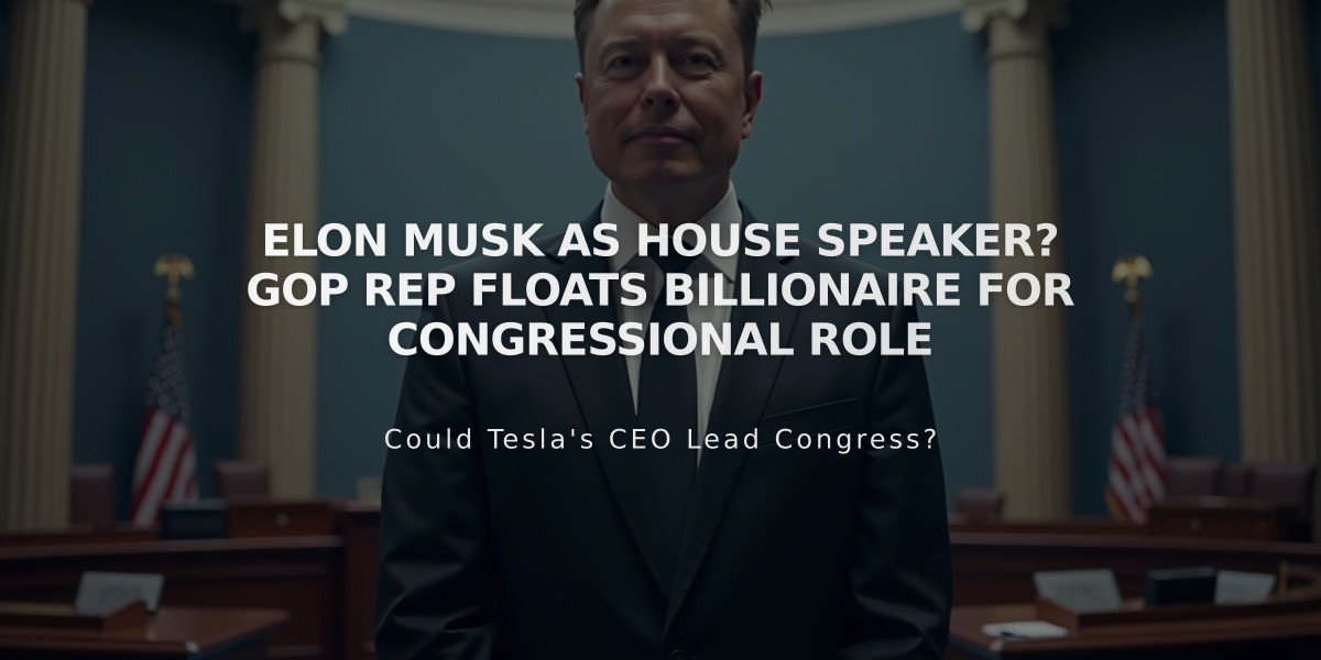 Elon Musk as House Speaker? GOP Rep Floats Billionaire for Congressional Role