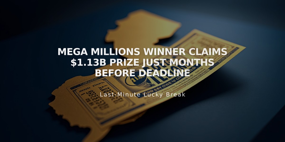 Mega Millions Winner Claims $1.13B Prize Just Months Before Deadline