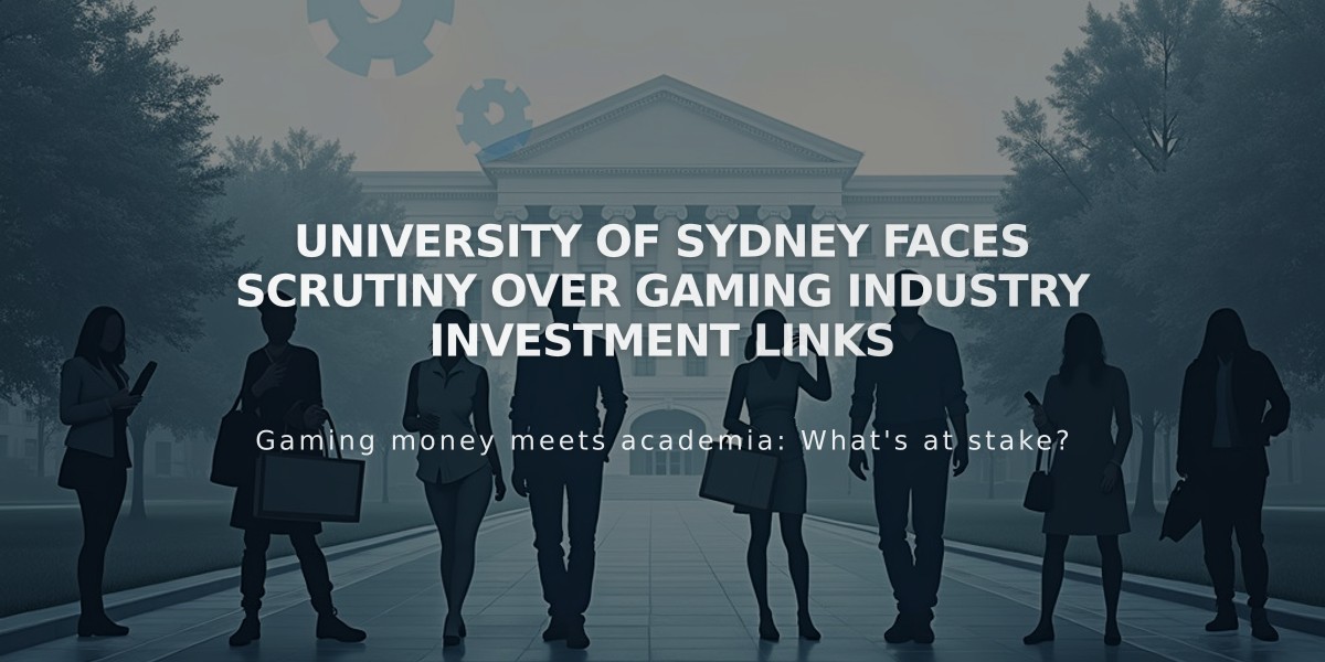 University of Sydney Faces Scrutiny Over Gaming Industry Investment Links